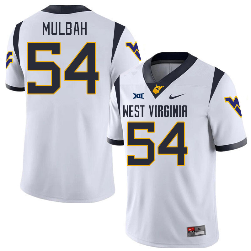 #54 Fatorma Mulbah West Virginia Mountaineers College 2024 New Uniforms Football Jerseys Stitched Sale-White